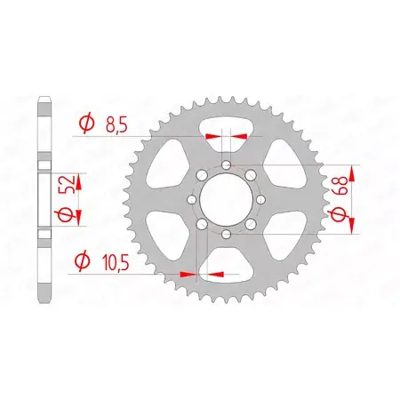 Preisreduziert Kettenrad Afam Stahl 48 Zähne KLX 110