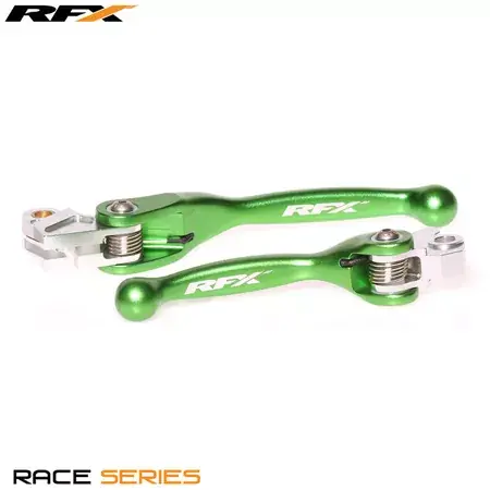 Hebelset RFX Race klappbar geschmiedet grün KX 65 / 85 Schneller Versand