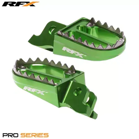 Fußrasten RFX Pro Series 2 grün Kawasaki KXF 250 / 450 Top-Seller